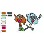Fanboy and Chum Chum Gumball and Darwin 01 Embroidery Design